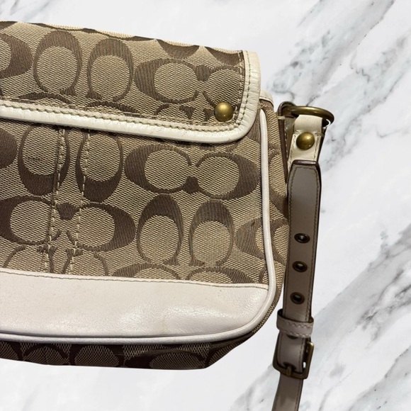 Coach Brown and Cream Crossbody Bag - Picture 8 of 13
